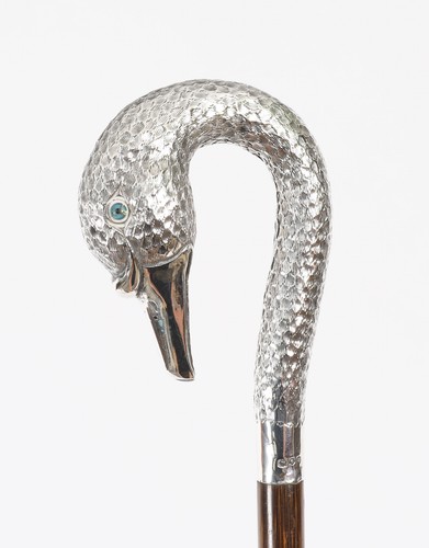 Antique sterling silver swan - sterling,