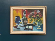 Original swedish oil canvas - swedish, on