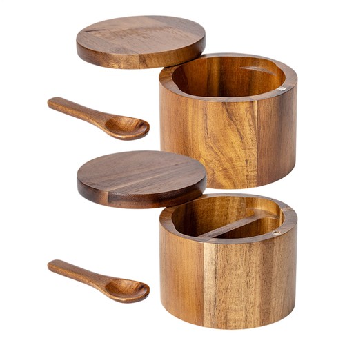 Wooden salt cellar bowl - wooden,