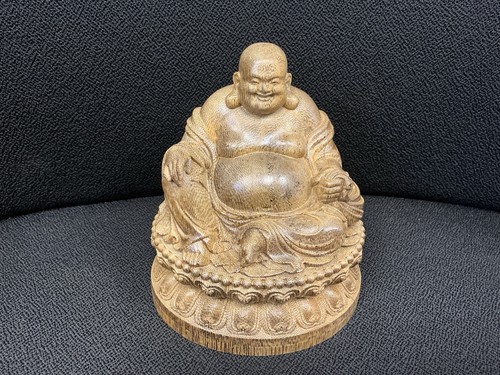 Seated laughing buddha - laughing, on