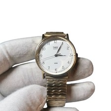 Timex Watch Mens Quartz Gold Expandable Bracelet Good Condition Working