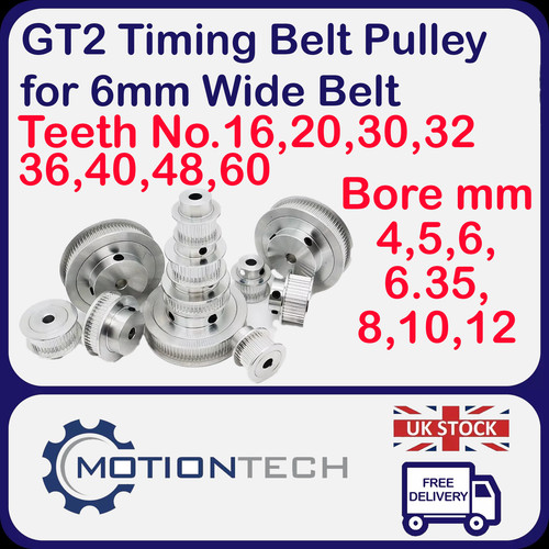 Gt2 6mm timing belt - 6mm, pulley