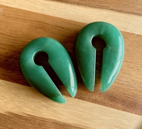 Pair green aventurine stone - aventurine,