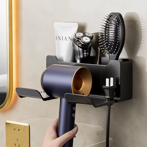 Wall mounted hair dryer holder - hair,