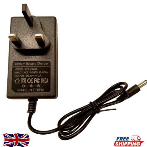 Plug 21v 2a charger - uk, 1a