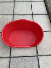 LARGE PLASTIC RED DOG / CAT / PET BED, BASKET - HEAVY DUTY, MADE IN UK