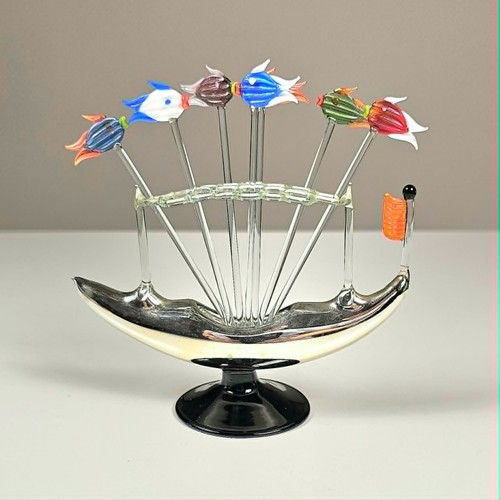 Lauscha gondola glass object - gondola,
