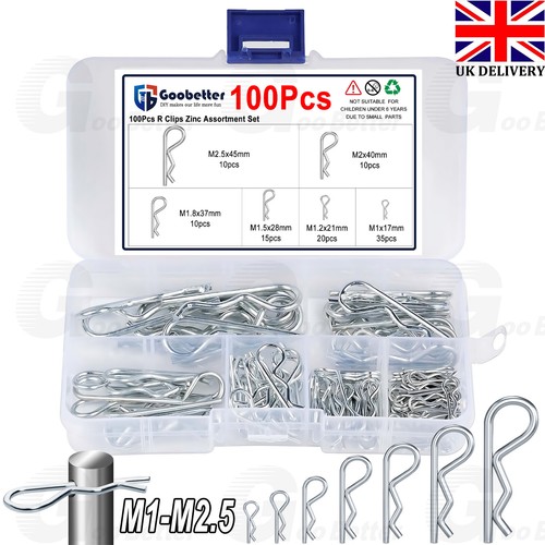 100pcs clips zinc plated - 100pcs, r