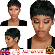 Women Ladies BOB Wig Fashion Short Human Wigs Cut Straight Brazilian Hair Black