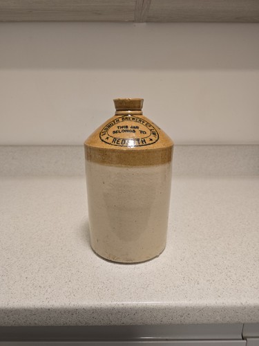 Antique stoneware flagon - stoneware,