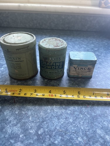 Lot antique tin cans - 3,