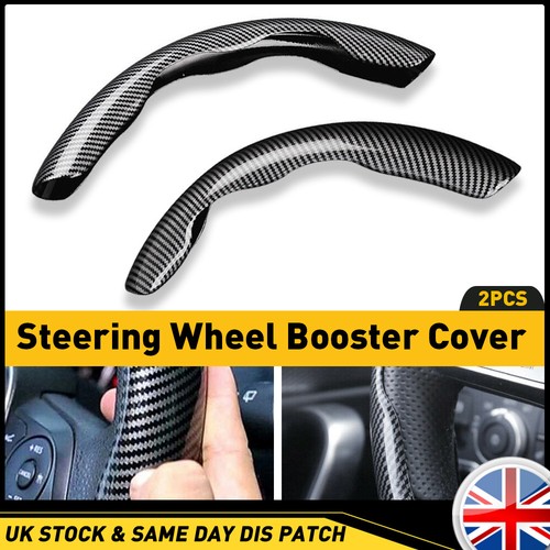 Black leather car steering - black,