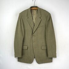 John Hardy Brocklehurst Tweed Jacket Mens 40L Green Country Sports Blazer