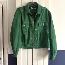 Topshop Green Denim Jacket
