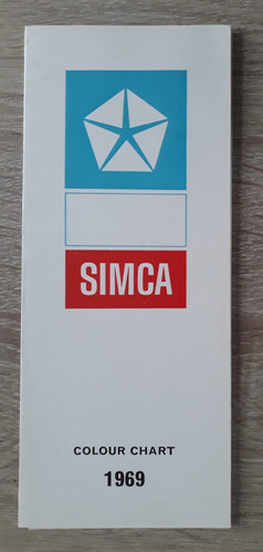 Simca range colour chart - colour,