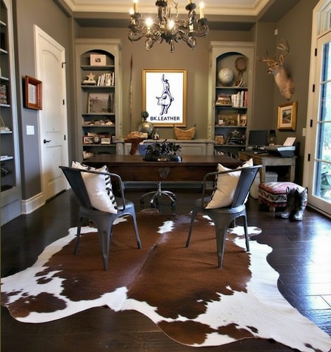 Real 100 cowhide rug tricolor - 100%,