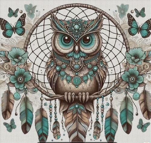 Enchanting owl stamped cross - enchanting,