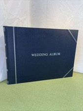 Large Traditional Wedding Photo Album. Navy And Silver. Weighs Over 3.7kg