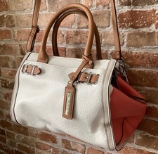 Debenhams - Principles by Ben de Lisi - Ladies Handbag - White / Salmon Pink VGC