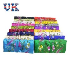 Oriental Silk Jewelry Roll Wrap Scroll-type Object Organizer Travel Storage