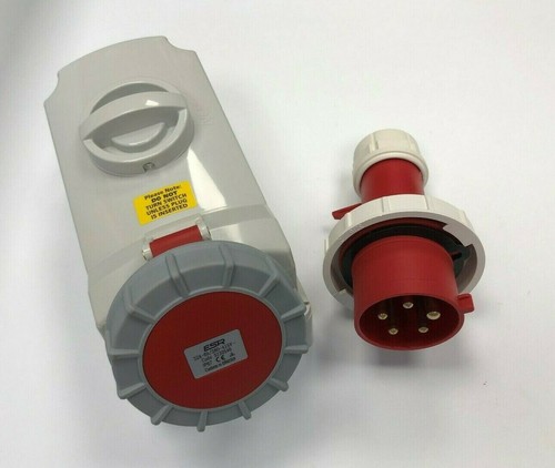 Red 32amp pin interlocked - red,