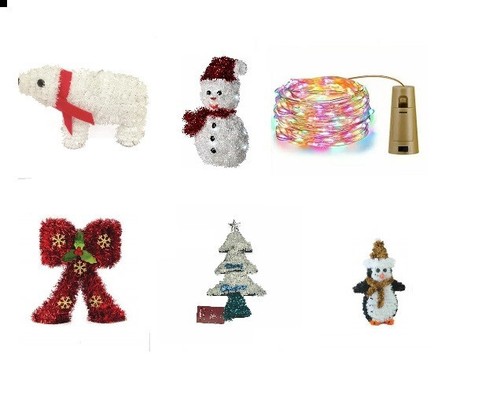Christmas tinsel bow - tinsel,