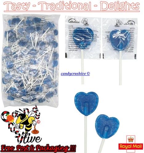 100 blue raspberry heart - 10,