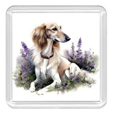Saluki  Dog and Flowers Dog