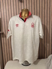 Nottingham Forest 1991/92 Away Shirt White Shipstones Size XL 90s NFFC
