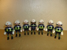 PLAYMOBIL FIRE FIGHTER FIGURES (For fire Engine/Fire Station,Bundle)