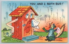 Vintage Linen Postcard Funny