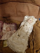 Stunning Faberge Bisque Porcelain Hand Painted Christening Doll Franklin Mint 