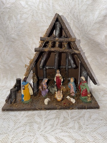 Vintage nativity scene - vintage,