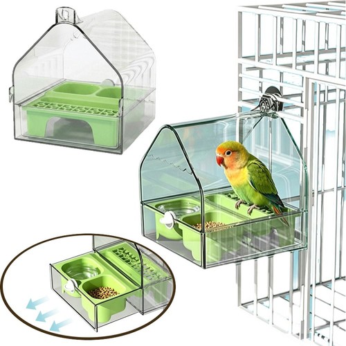 Hanging bird bath with drawer - hanging,