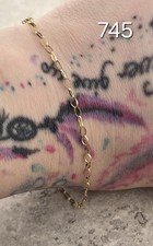 0.78g 9ct Yellow Gold 19.5cm Dainty Bracelet Belcher 375 9kt 9k Lightweight