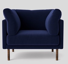 Swoon Merano Armchair In Blue velvet RRP £1169
