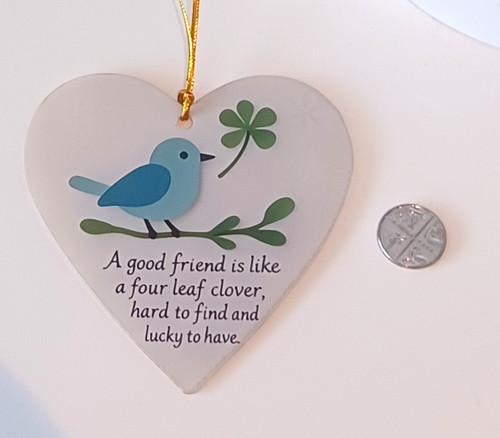 Heart hanging ornament white - heart,