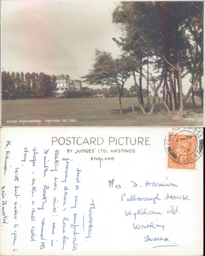 Greensward and building - , in