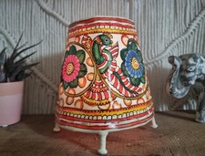 HAND PAINTED Peacock Lamp