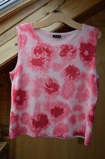 F+F  Pink Sleeveless Top, Size 20, Round Neck, Viscose Blend, Tesco