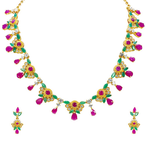 22ct yellow gold ruby - gold, &