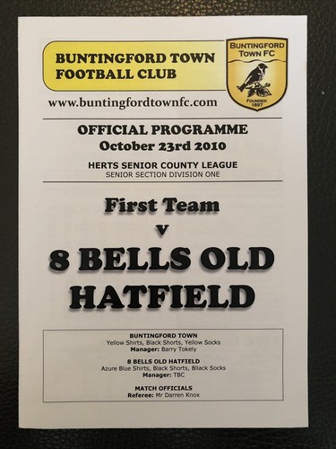 2010 buntingford town - buntingford, v