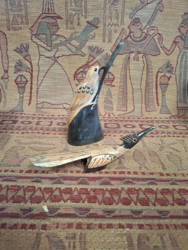 Vintage carved horn bird - vintage,