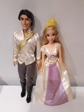 Rare mattel tangled rapunzel and Flynn wedding doll set Bundle