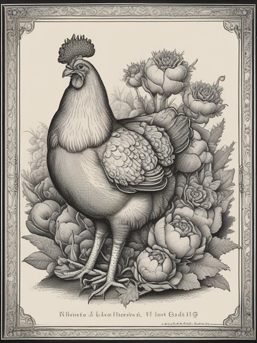 Hen and chicks vintage - hen,