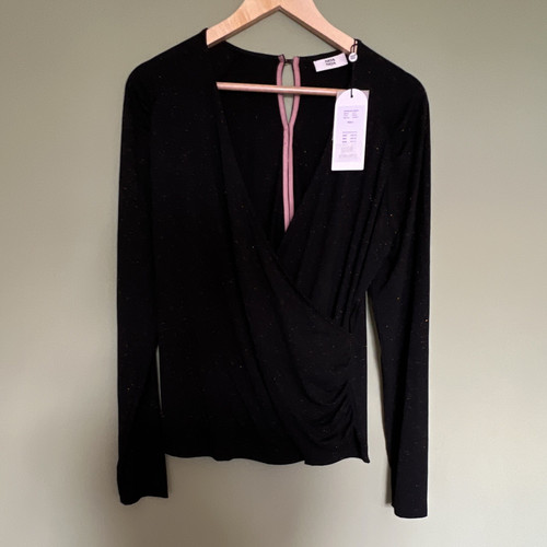 Noa black glitter jersey - glitter,