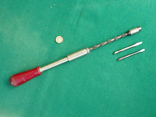 VINTAGE 17.5 INCH "YANKEE NO.130A" SCREWDRIVER WITH 2 FLAT BITS, MADE IN USA.