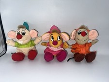 Disney Store Cinderella Jaq Suzy Gus Mice Plush Soft Beanie Toys Teddy Bears