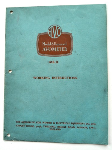 Avo model ii working - 8,