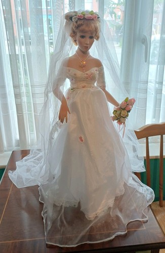 Porcelain bride doll - bride,